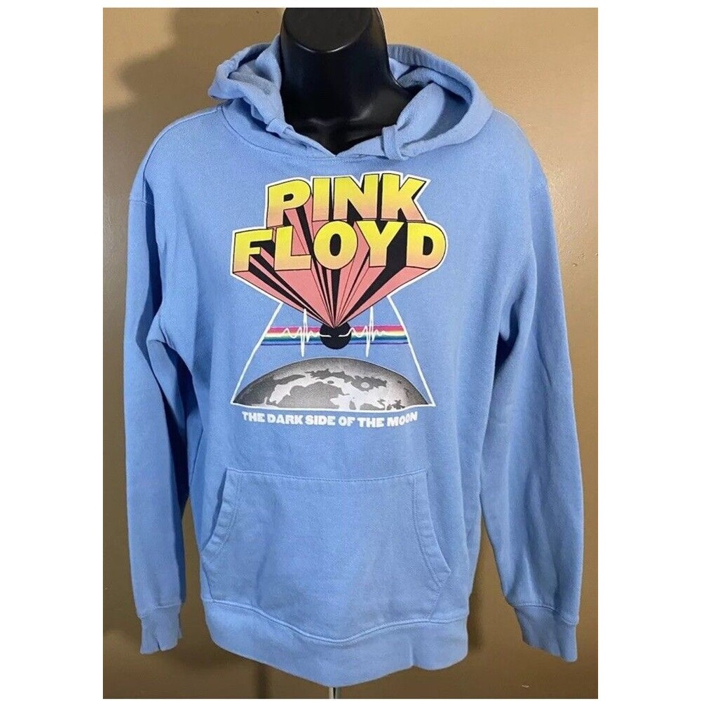 Pink Floyd Dark Side Of The Moon Graphic Women’s Baby Blue Hoodie Size Medium